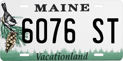 ME license plate 6076ST