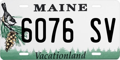 ME license plate 6076SV