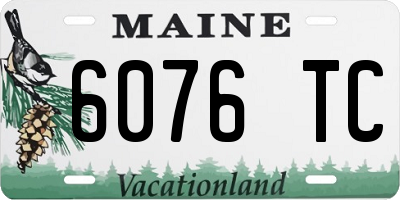 ME license plate 6076TC