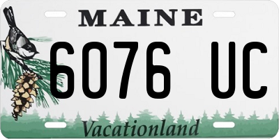 ME license plate 6076UC