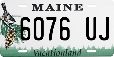 ME license plate 6076UJ