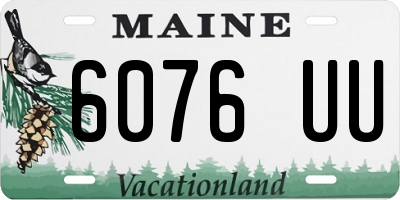 ME license plate 6076UU