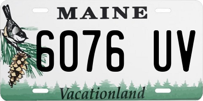 ME license plate 6076UV