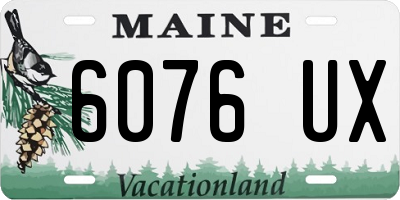 ME license plate 6076UX
