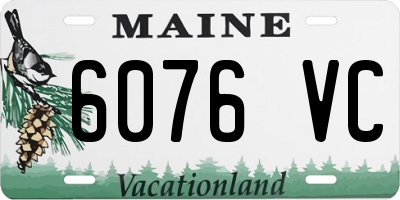 ME license plate 6076VC
