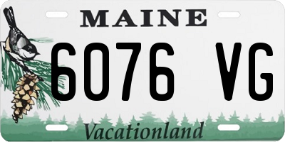 ME license plate 6076VG