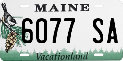 ME license plate 6077SA