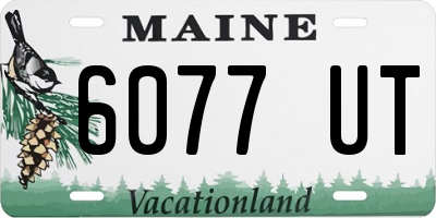 ME license plate 6077UT