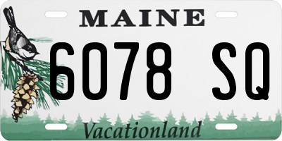 ME license plate 6078SQ