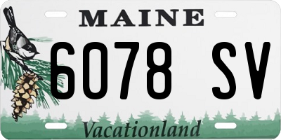 ME license plate 6078SV