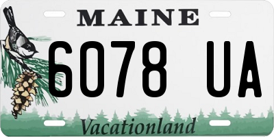 ME license plate 6078UA