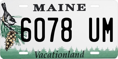 ME license plate 6078UM