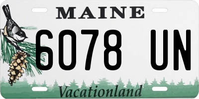 ME license plate 6078UN