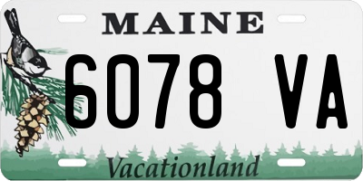 ME license plate 6078VA