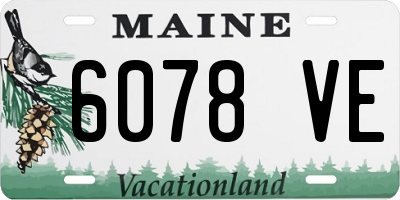 ME license plate 6078VE
