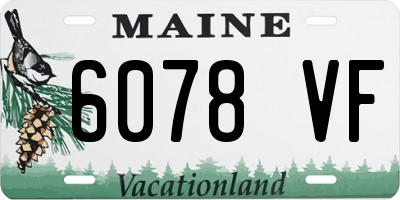 ME license plate 6078VF