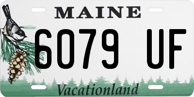 ME license plate 6079UF