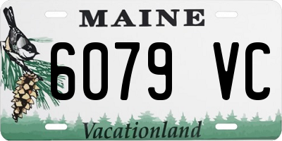 ME license plate 6079VC