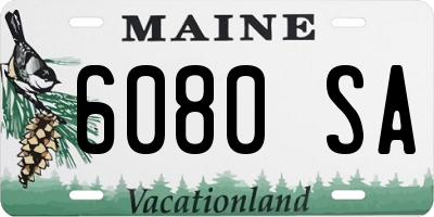 ME license plate 6080SA