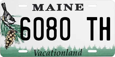 ME license plate 6080TH
