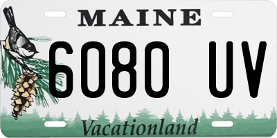 ME license plate 6080UV