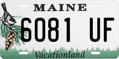 ME license plate 6081UF