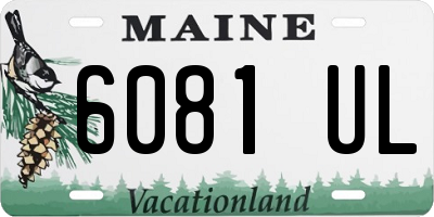 ME license plate 6081UL