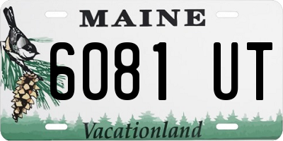 ME license plate 6081UT