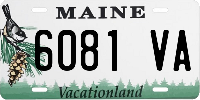 ME license plate 6081VA