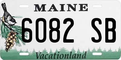 ME license plate 6082SB