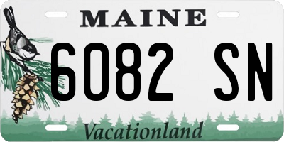 ME license plate 6082SN