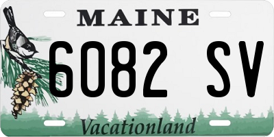 ME license plate 6082SV