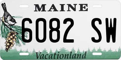 ME license plate 6082SW