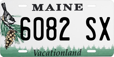 ME license plate 6082SX