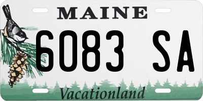 ME license plate 6083SA