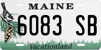 ME license plate 6083SB