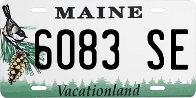 ME license plate 6083SE