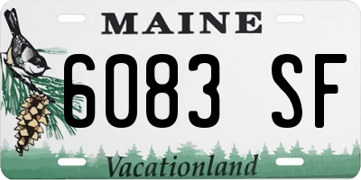 ME license plate 6083SF