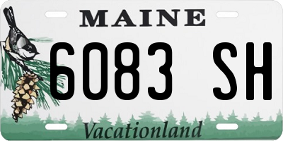 ME license plate 6083SH