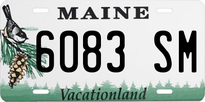 ME license plate 6083SM