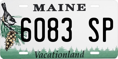 ME license plate 6083SP
