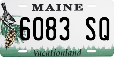 ME license plate 6083SQ