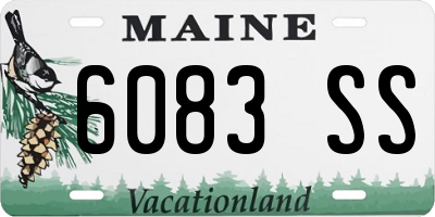ME license plate 6083SS
