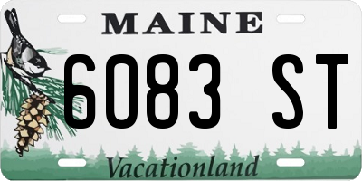 ME license plate 6083ST
