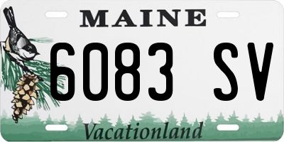 ME license plate 6083SV