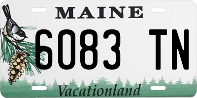 ME license plate 6083TN