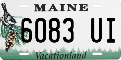 ME license plate 6083UI