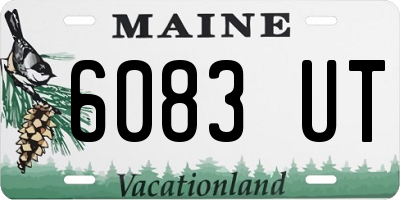 ME license plate 6083UT