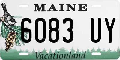 ME license plate 6083UY