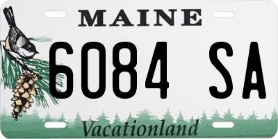 ME license plate 6084SA